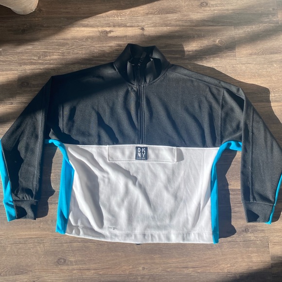 NWOT DNKY pullover 3/4 zip sweatshirt - Picture 3 of 5